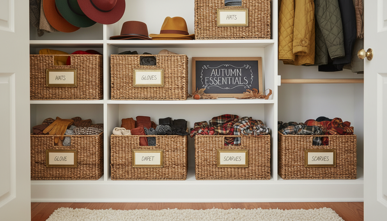 A Hall Closet Ready for Hats, Gloves, and Scarves
